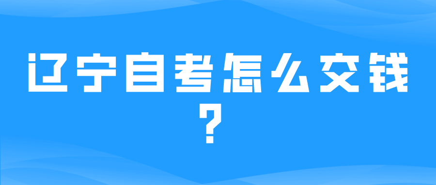 辽宁自考怎么交钱？