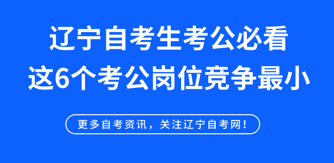 辽宁自考生考公必看！这6个考公岗位竞争最小(图1)