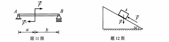 全国2009年10月高等教育自学考试工程力学(一)(图14) 全国2009年10月高等教育自学考试工程力学(一)(图14)