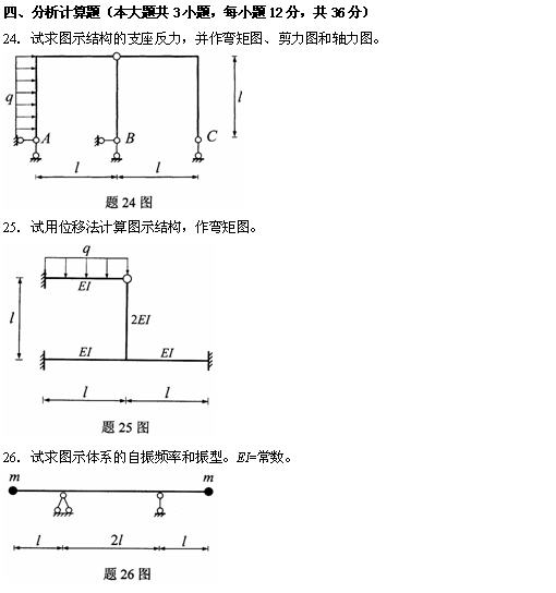 全国2010年4月高等教育自学考试结构力学（二）试(图6)